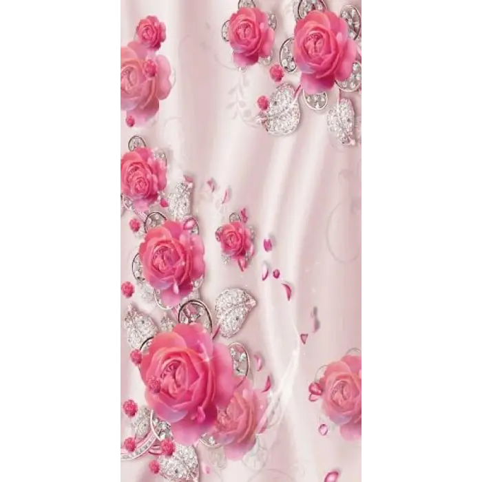Kapı Giydirme Kapı Sticker Folyosu Pembe Güller