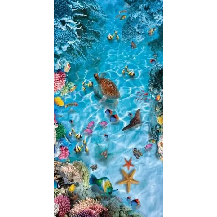 Kapı Giydirme Kapı Sticker Folyosu Sualtı Dünyası