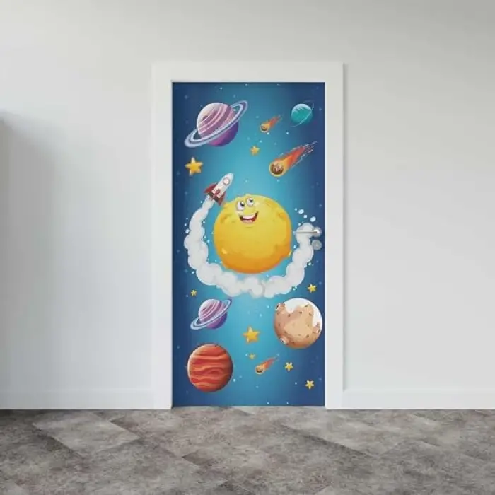Kapı Giydirme Kapı Sticker Folyosu Uzay