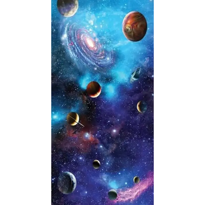 Kapı Giydirme Kapı Sticker Folyosu Uzay Galaksi