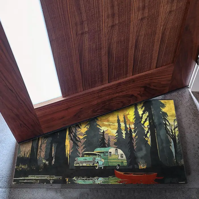 Kapı Önü Paspası - Modern ve Şık Kapı Paspası | Ev, Ofis ve Dış Mekân Kullanımı İçin (Doğa Kaşifi) 45x65