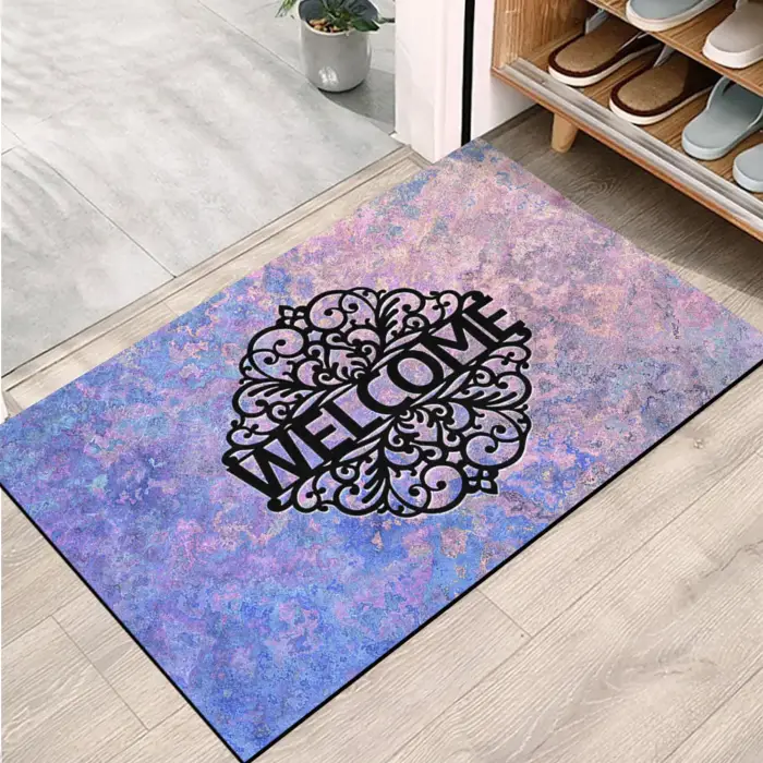 Kapı Önü Paspası - Modern ve Şık Kapı Paspası | Ev, Ofis ve Dış Mekân Kullanımı İçin (Mor Huzur) 45x65
