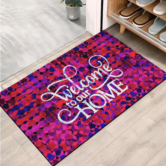 Kapı Önü Paspası - Modern ve Şık Kapı Paspası | Ev, Ofis ve Dış Mekân Kullanımı İçin (Mosaic Welcome) 45x65