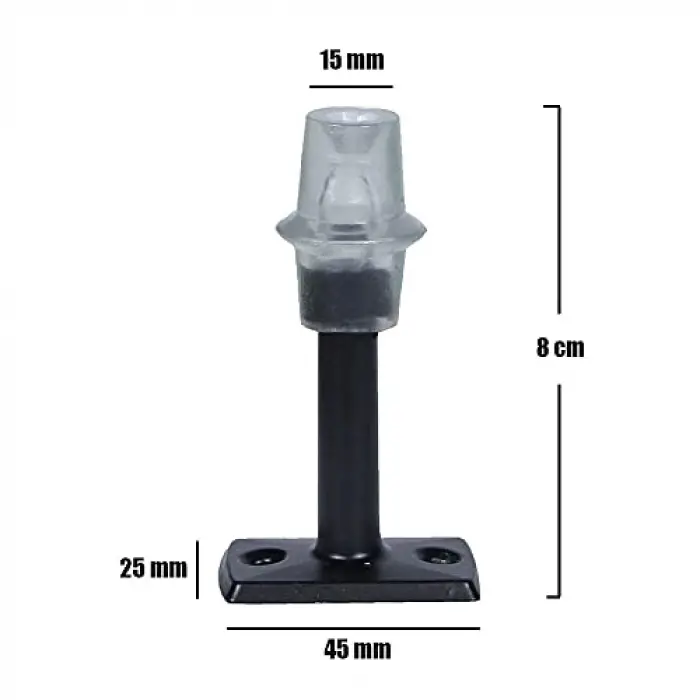 Kapı Tamponu Stoperi, Stopu 8 cm, ), Mat Siyah Kapı, (5 Adet