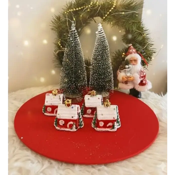 Kar evi şeklinde yılbaşı ağacı süsü, 4 adet