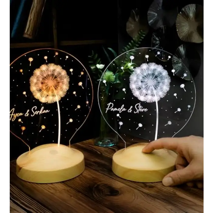 Karahindiba Figürlü İsimli LED Gece Lambası