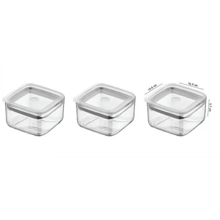 Kare Saklama Kabı, 3x350 ml