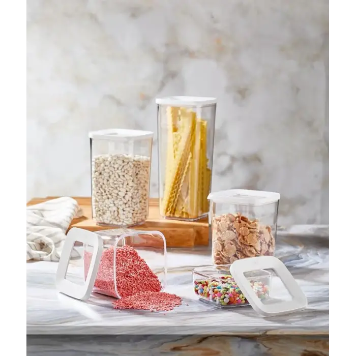 Kare Şeffaf Saklama Kabı, 5Li Set