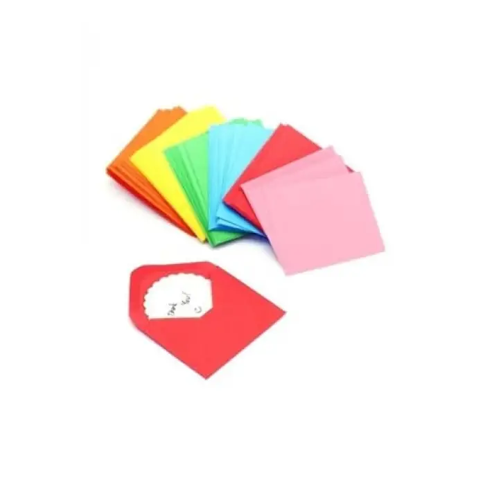 Karışık Renkli Mini Zarflar, 7x10 cm, 100 Adet