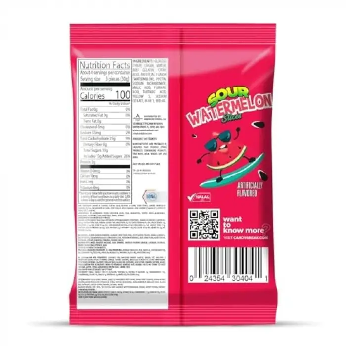Karpuz Aromalı Ekşi Yumuşak Şeker 113 g