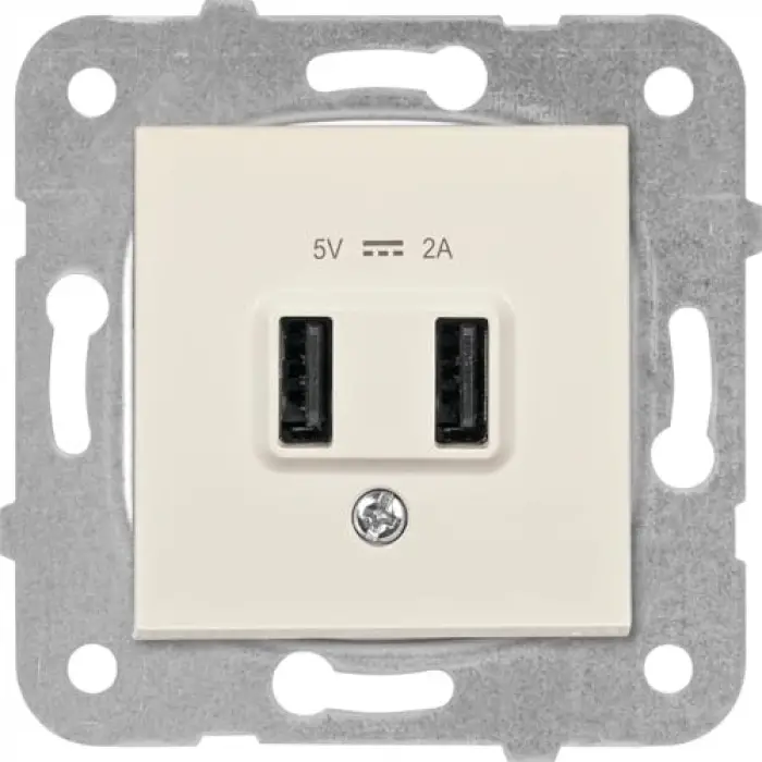 Karre-Meridian Krem USB Şarj Prizi