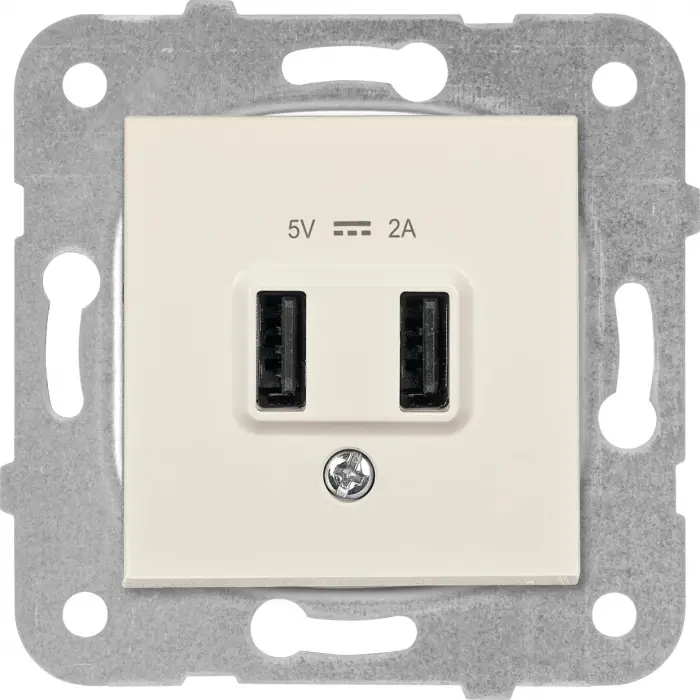 Karre-Meridian Krem USB Şarj Prizi