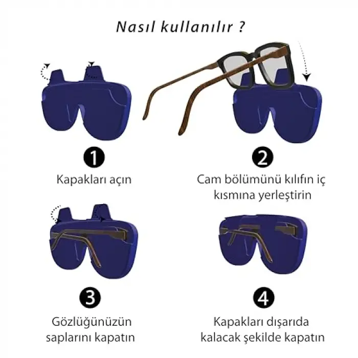 Katlanabilir Silikon Gözlük Kılıfı, Mint