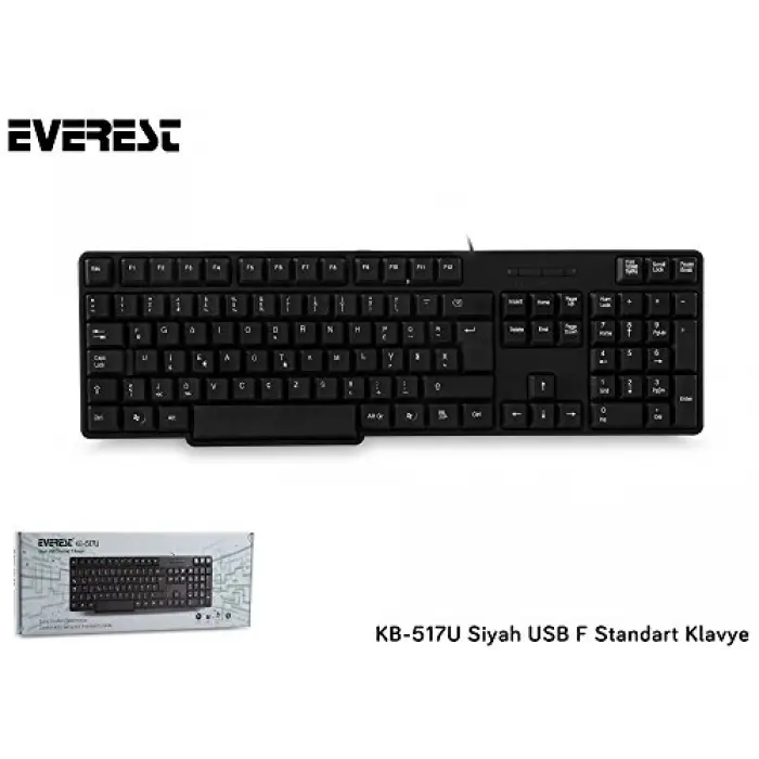 KB-517U Siyah USB F Standart Klavye