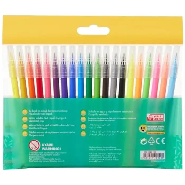 Keçeli Kalem, 20 Renk