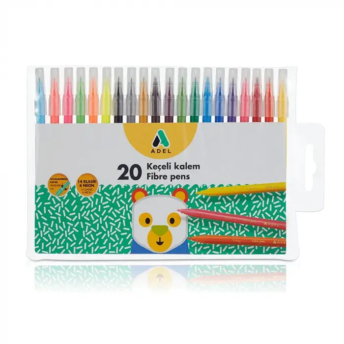 Keçeli Kalem, 20 Renk