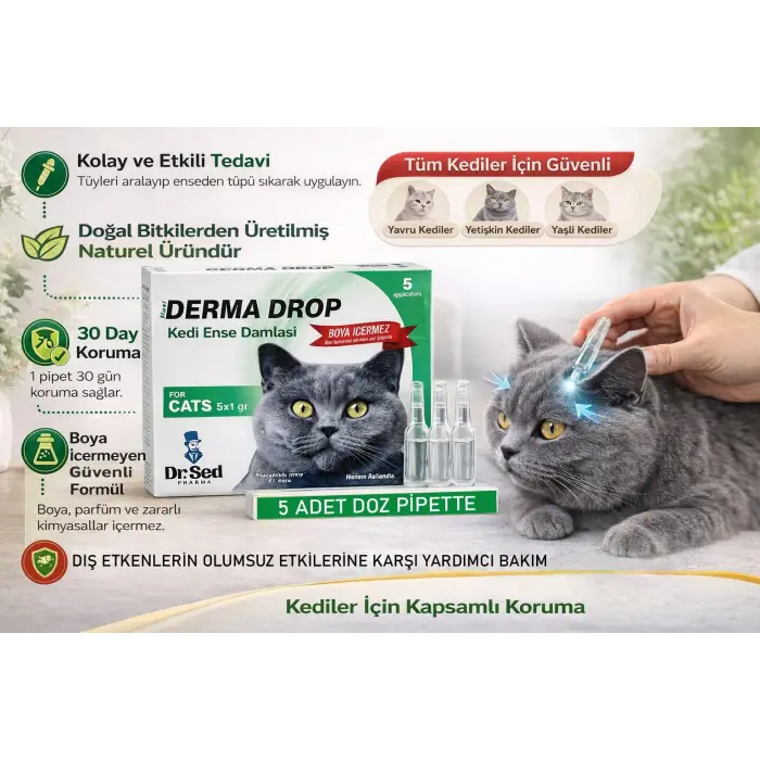 Kedi Ense Damlası, Maxi Derma Drop 5X1