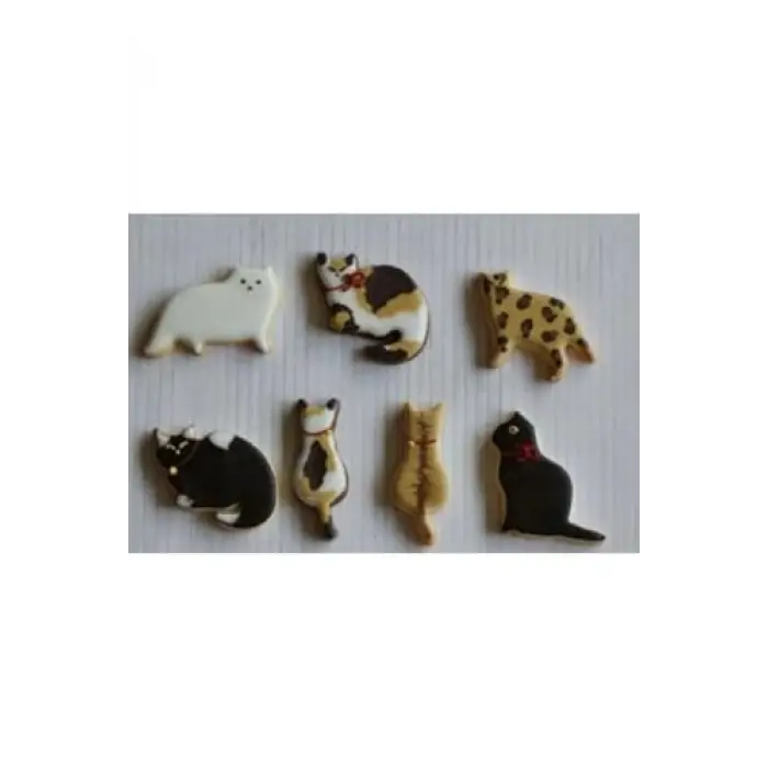 Kedi Kurabiye Kalıbı Seti (4 Parça), Tek Ebat