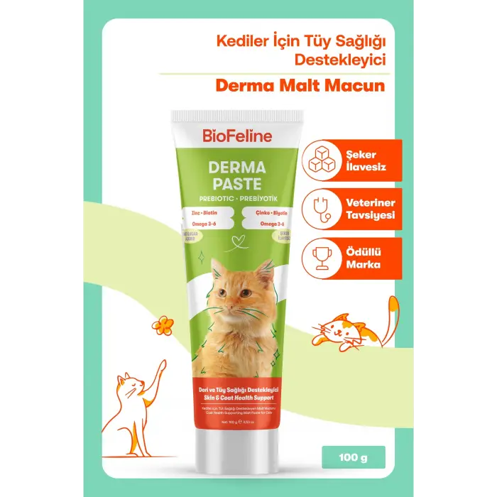 Kediler için Derma Paste 100g