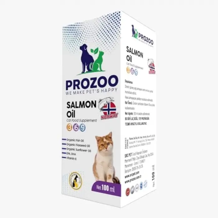 Kediler için Somon Yağı 100 Ml