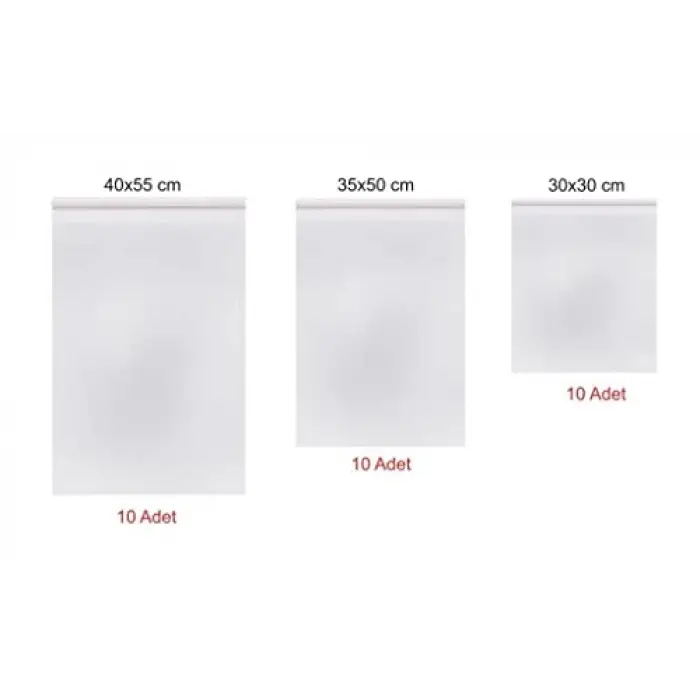 Kendinden Yapışkanlı (Bantlı) Şeffaf Jelatin Torba Seti 30 Adet