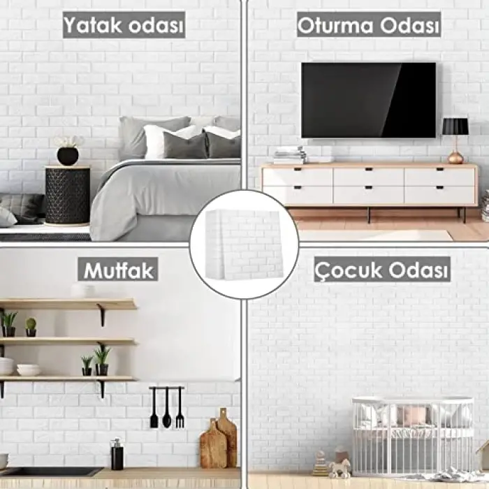 Kendinden Yapışkanlı Duvar Kağıdı 70x38 cm 10lu