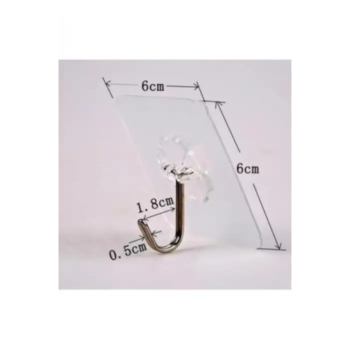 Kendinden Yapışkanlı Şeffaf Askı 5li Set Banyo Mutfak Askısı