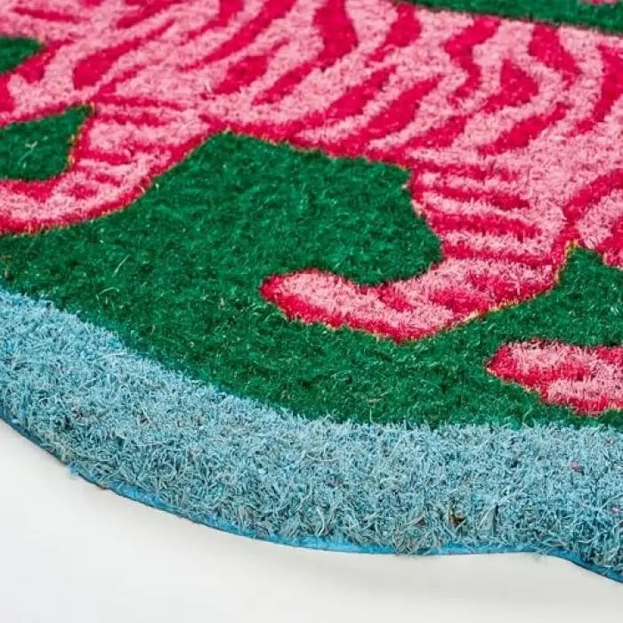 Kerala Koyu Yeşil Coir Kapı Önü Paspası 45x75 Cm
