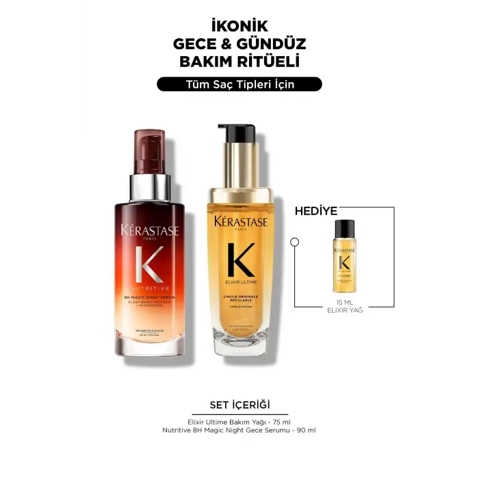 Kerastase Elixir Ultime ve Nutritive 8H Magic Night Saç Bakım Seti, 165 ml