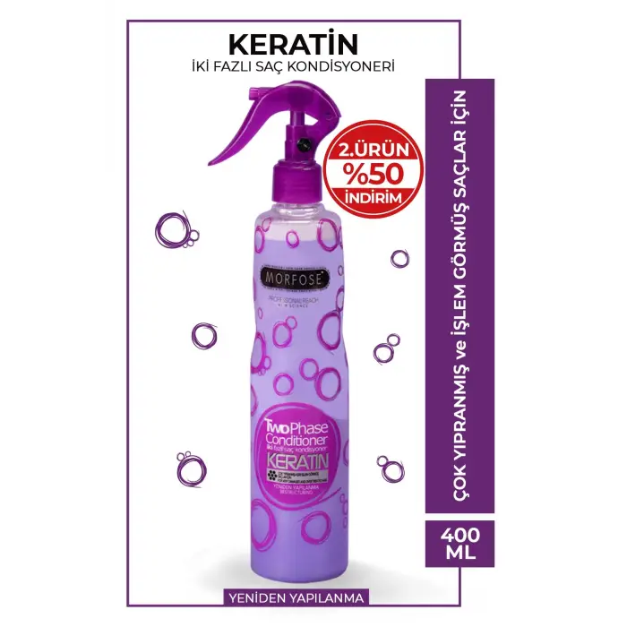 Keratin Içerikli Fön Suyu Mor 400 Ml