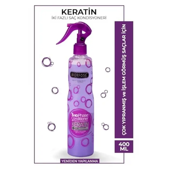 Keratin İçerikli Mor Fön Suyu 400 Ml