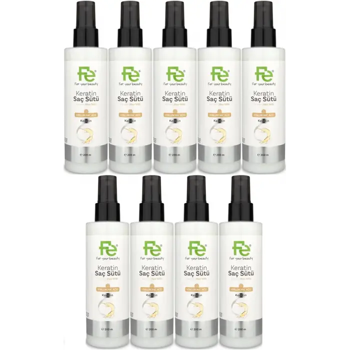 Keratin Saç Sütü 200ml, 9lu Set