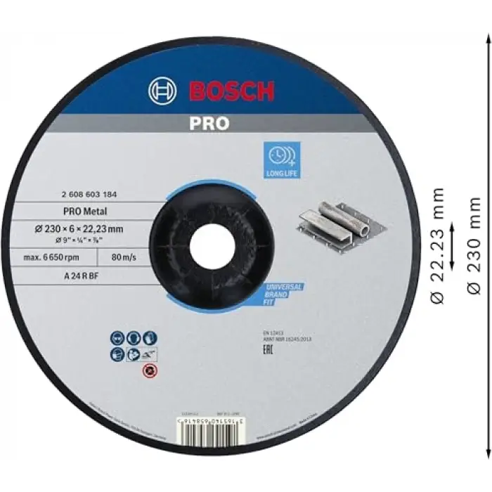 Kesme Diski, Gri, 230 mm, 1 Adet