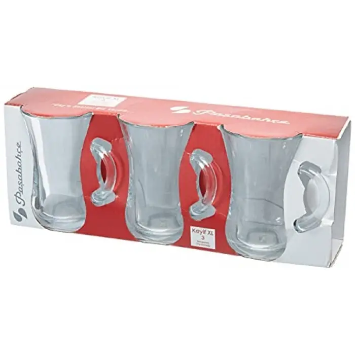 Keyif Çay Bardağı; Sade, 175 ml, 3 Parça