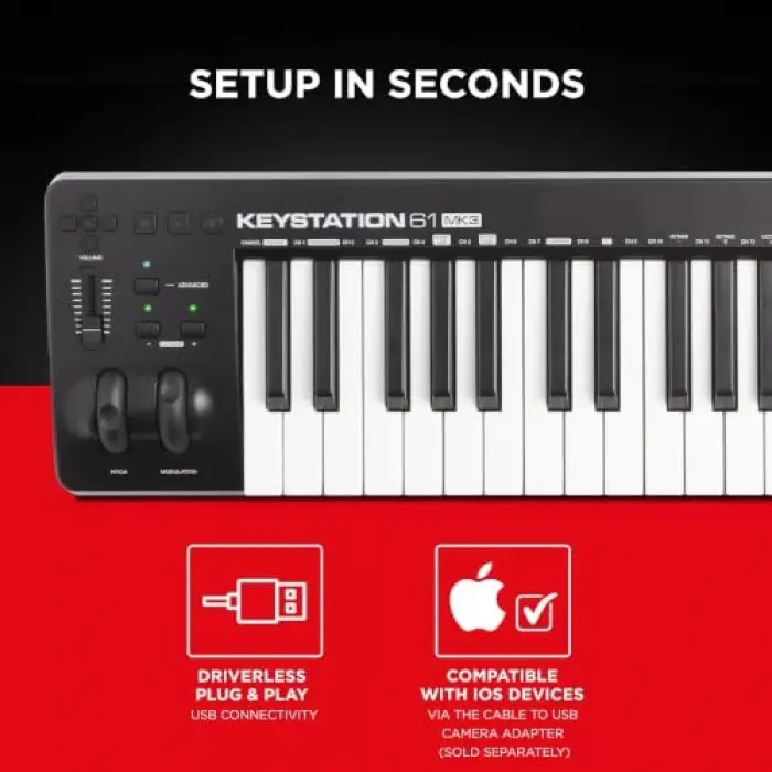 Keystation 61 MK3 USB MIDI Kontrolör