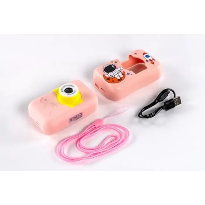 Kıds Selfie Digital Camera (Pink)