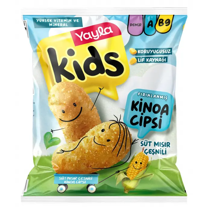 Kids Süt Mısır Aromalı Kinoa Cipsi
