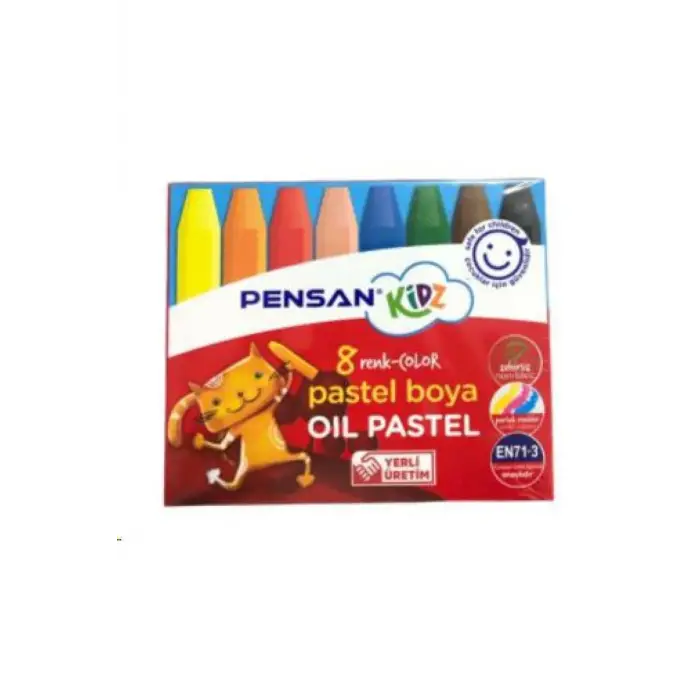Kidz Pastel Boya, 8 Renk, Çocuklar İçin