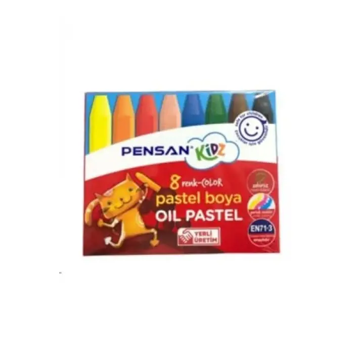 Kidz Pastel Boya, Çocuklar için, 8 Renk