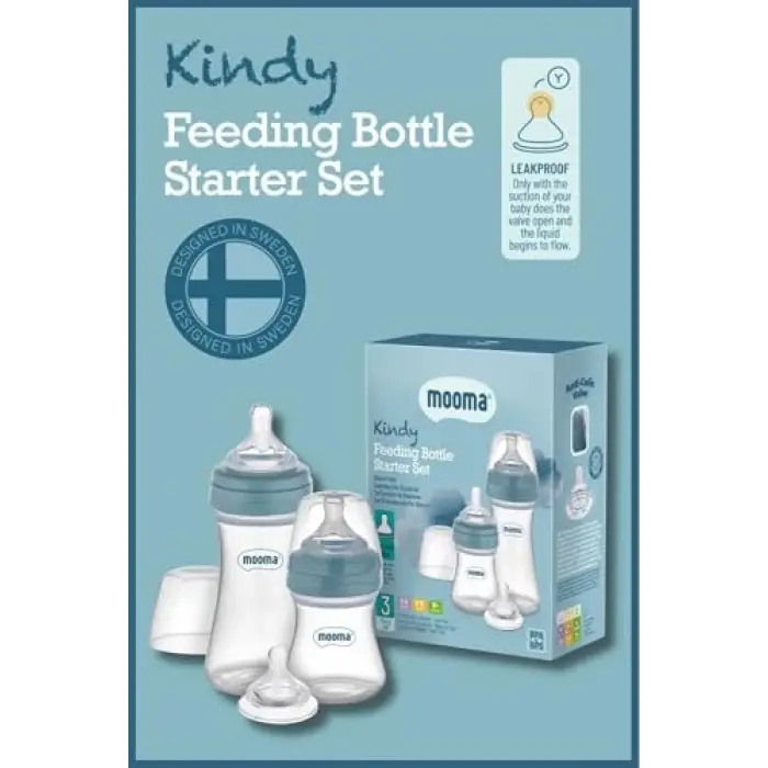 Kindy Antikolik 150 ml, 250 ml PP Biberon Başlangıç Seti, Mavi