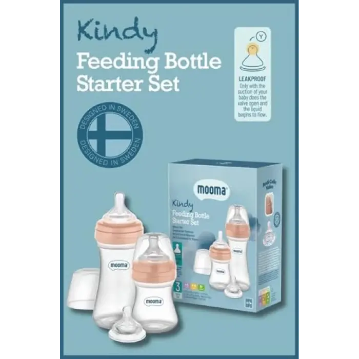 Kindy Antikolik 150 ml, 250 ml PP Biberon Başlangıç Seti, Rose Gold
