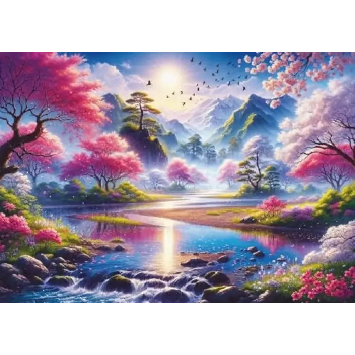 Kiraz Çiçeği Vadisi 1500 Parça Puzzle