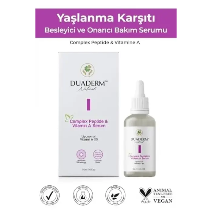 Kırışıklık Karşıtı Complex Peptide ve Vitamin A Serum, 30 ml