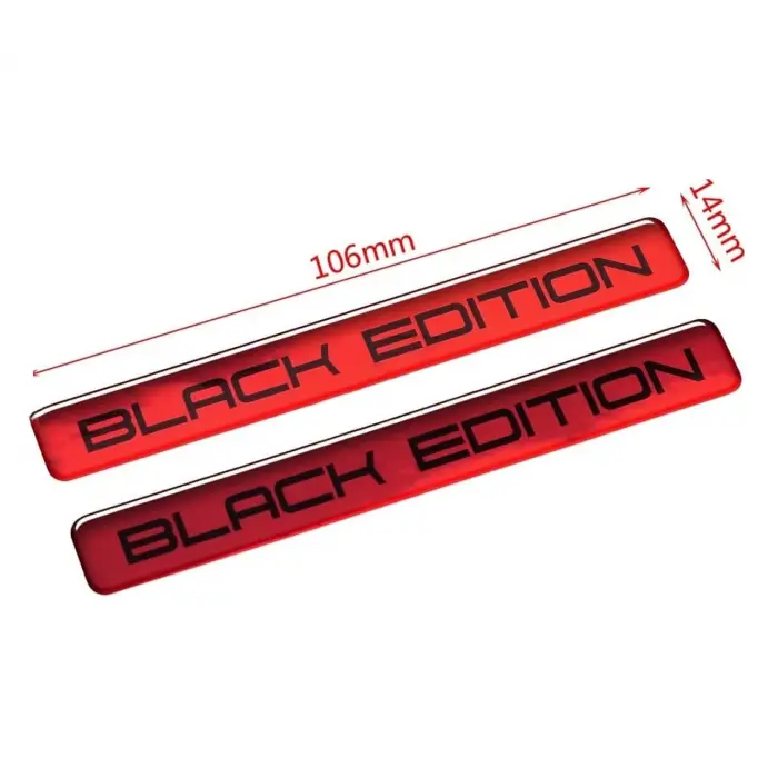 Kırmızı 3D Black Edition Sticker