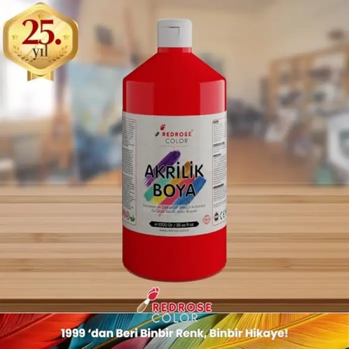 Kırmızı Akrilik Boya, 1000 g