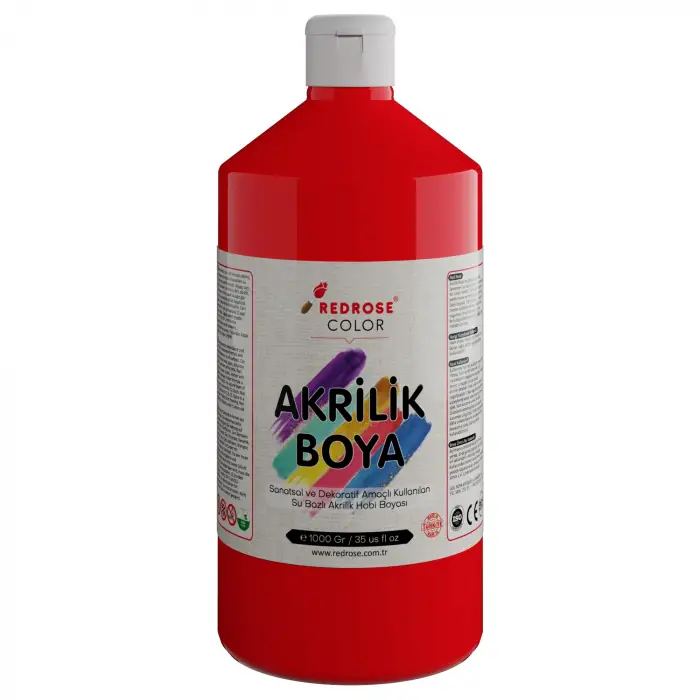 Kırmızı Akrilik Boya, 1000 g