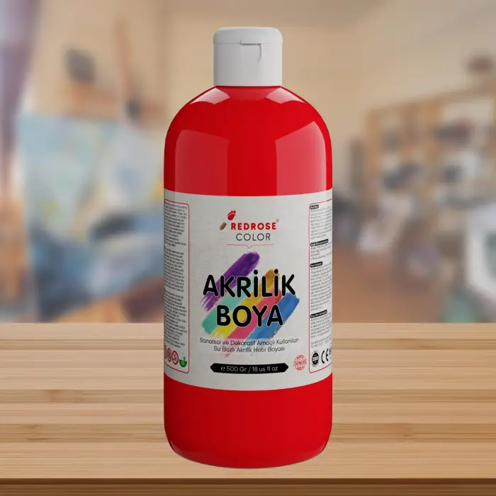 Kırmızı Akrilik Boya 500 g