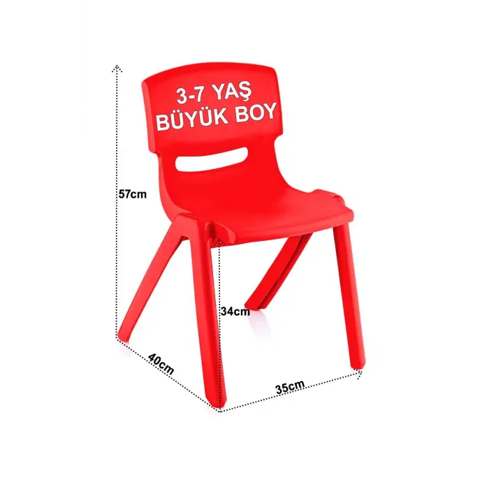 Kırmızı çocuk sandalyesi 2li set