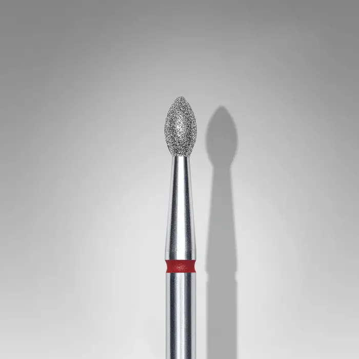 Kırmızı damla model elmas manikür freze ucu 045 mm FA60R025-45