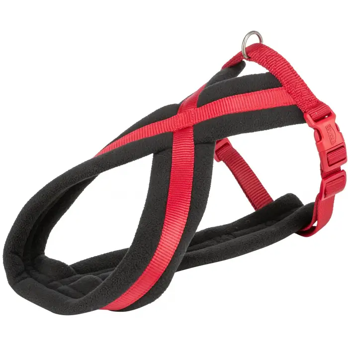Kırmızı dolaşan köpek harness, 60-90 cm x 25 mm